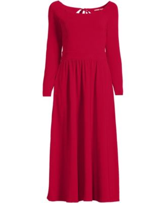 Women's Cotton Modal Off Shoulder Midi Dress