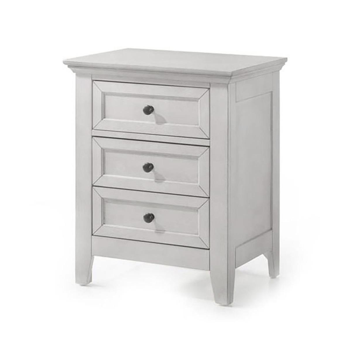 Intercon Nightstand, 3 Drawer in Rustic White