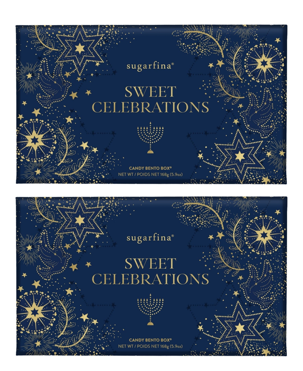 Sugarfina Hanukkah Bento Box, Set Of 2 In Blue
