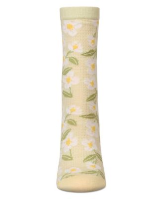 Women's Daisy Pointelle Crew Socks
