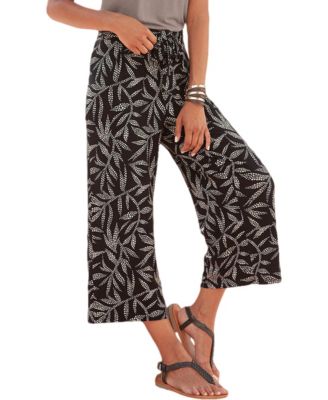 Women's Viscose Printed Culottes High-Waist Pants