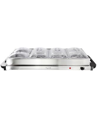 Buffet Server & Food Warmer With 5 Removable Sectional Trays , Heated Warming Tray and Removable Tray Frame