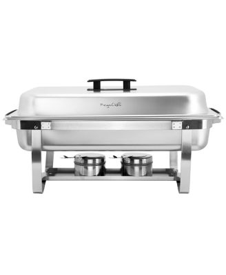 9.5 Quart Foldable Stainless Steel Professional Chafing Dish/Food Warmer/Buffet Server Serving Trays, Set of 2