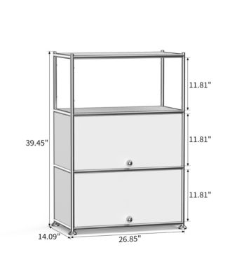 3-Tier Storage Cabinet Metal Shelving Unit – Multi-Functional Kitchen Organizer