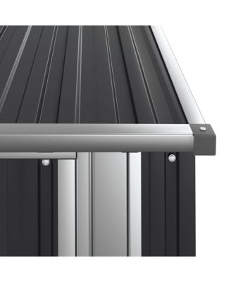 Garden Shed Anthracite Galvanized steel 46.7x38.2x82.5 in
