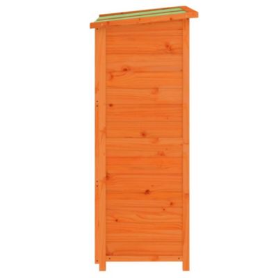 Garden Tool Shed Brown Solid Pine Wood, Plywood Medium