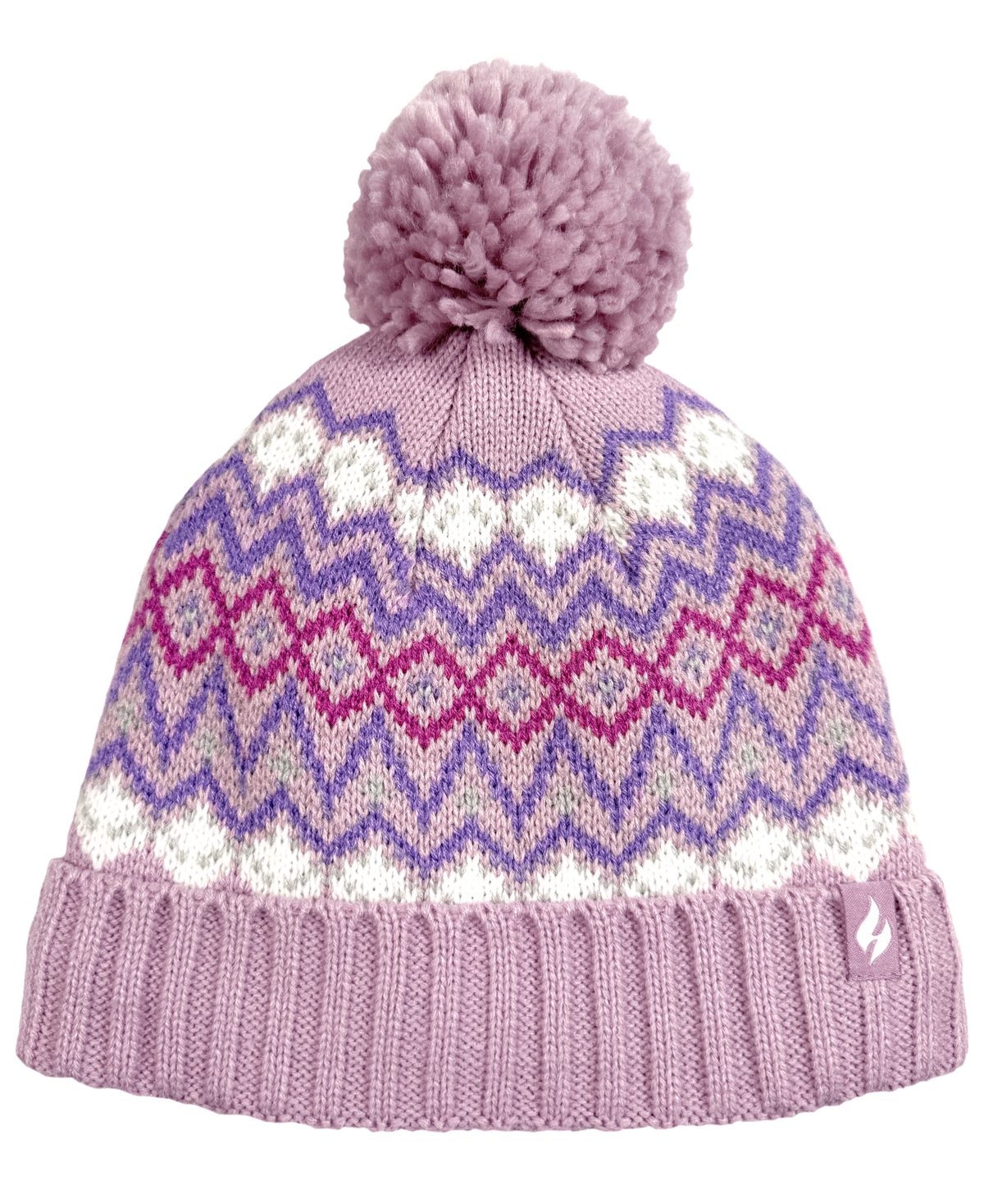 Heat Holders Astrid Knit Roll Up Hat In Purple