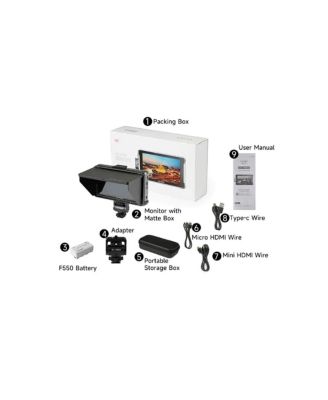 DC-550 Pro 5.5" Full HD Touchscreen Portable Monitor, Supports 4K HDMI