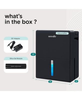 2-in-1 Portable Dehumidifier with Removable Cylinder & Drying Base