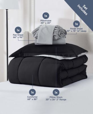 Luxury Soft Reversible 5-Pc. Comforter Set, Twin