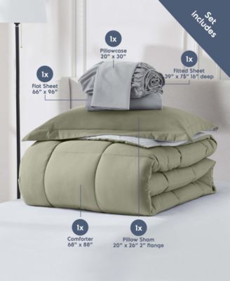 Luxury Soft Reversible 5-Pc. Comforter Set, Twin