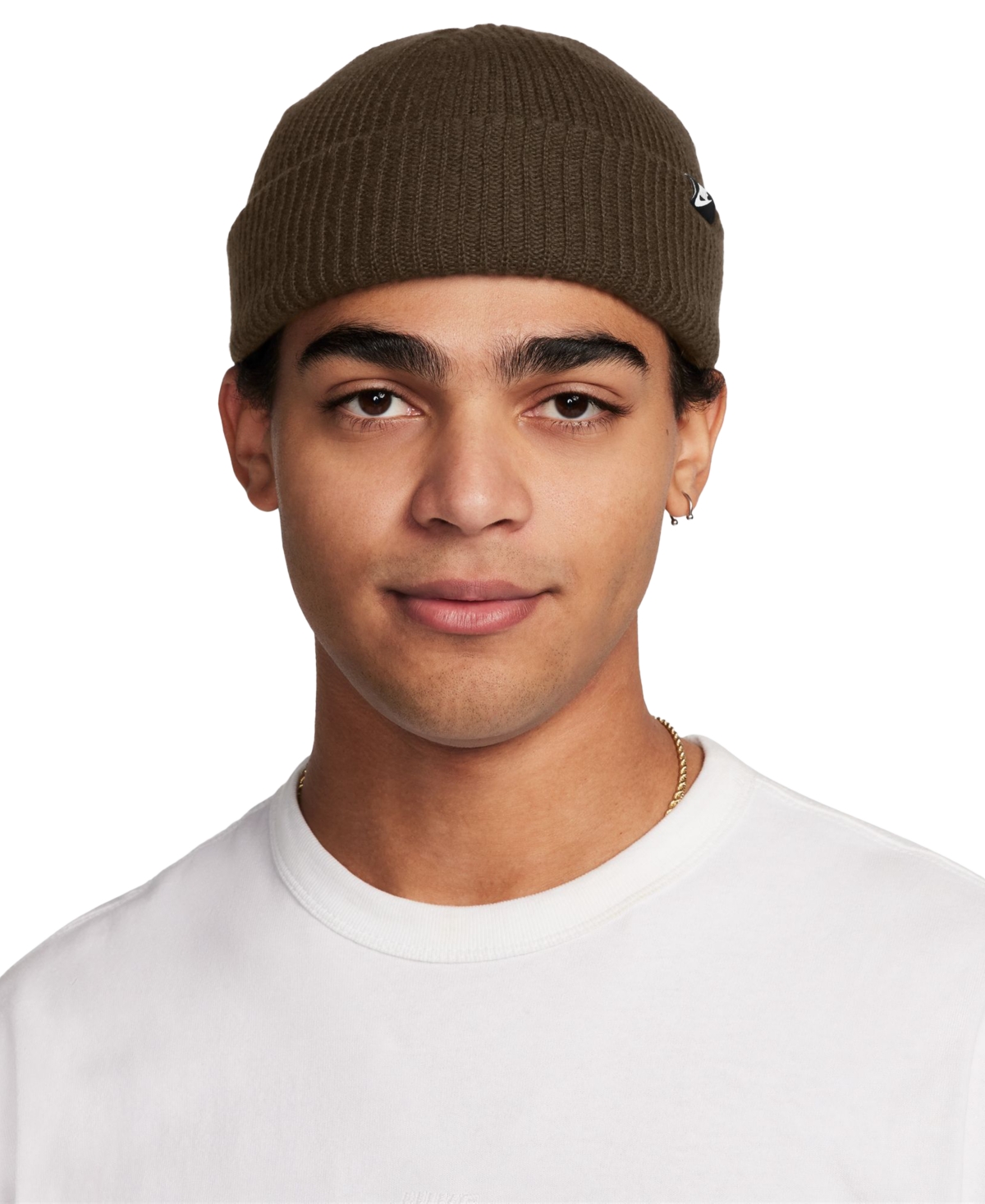 Nike Men's Gray Futura Terra Cuffed Knit Hat In Brown