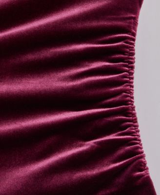 Women's Asymmetric Draped Velvet Top, Macy's Exclusive