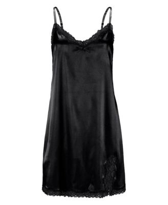 Women's Lace Trim Satin Nightgown