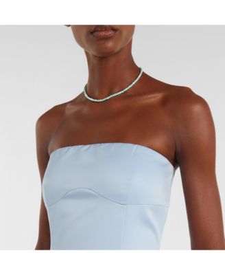 Freshwater Pearl Lusia Choker - Light Green Silver