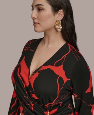 Plus Size Wrap Sheath Dress