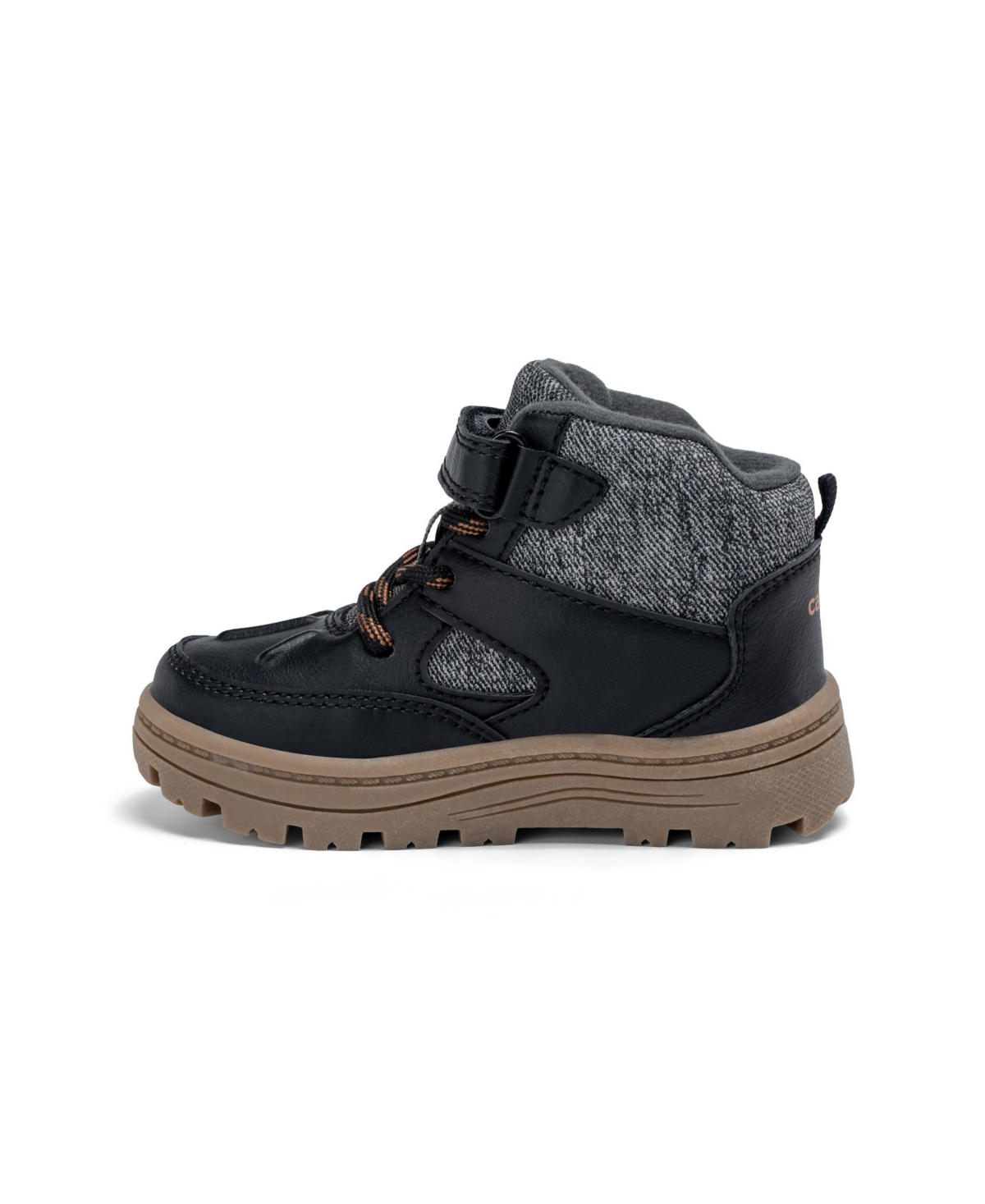 Carter's 4-12 Ilker Hook And Loop Closure Lace-up Boots In Black
