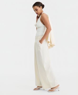 Women's High-Rise Pleat-Front Wide-Leg Pants, Macy's Exclusive 