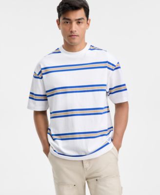 Hugo Boss - Nolisto Relaxed Fit Short Sleeve Striped Crewneck T-Shirt