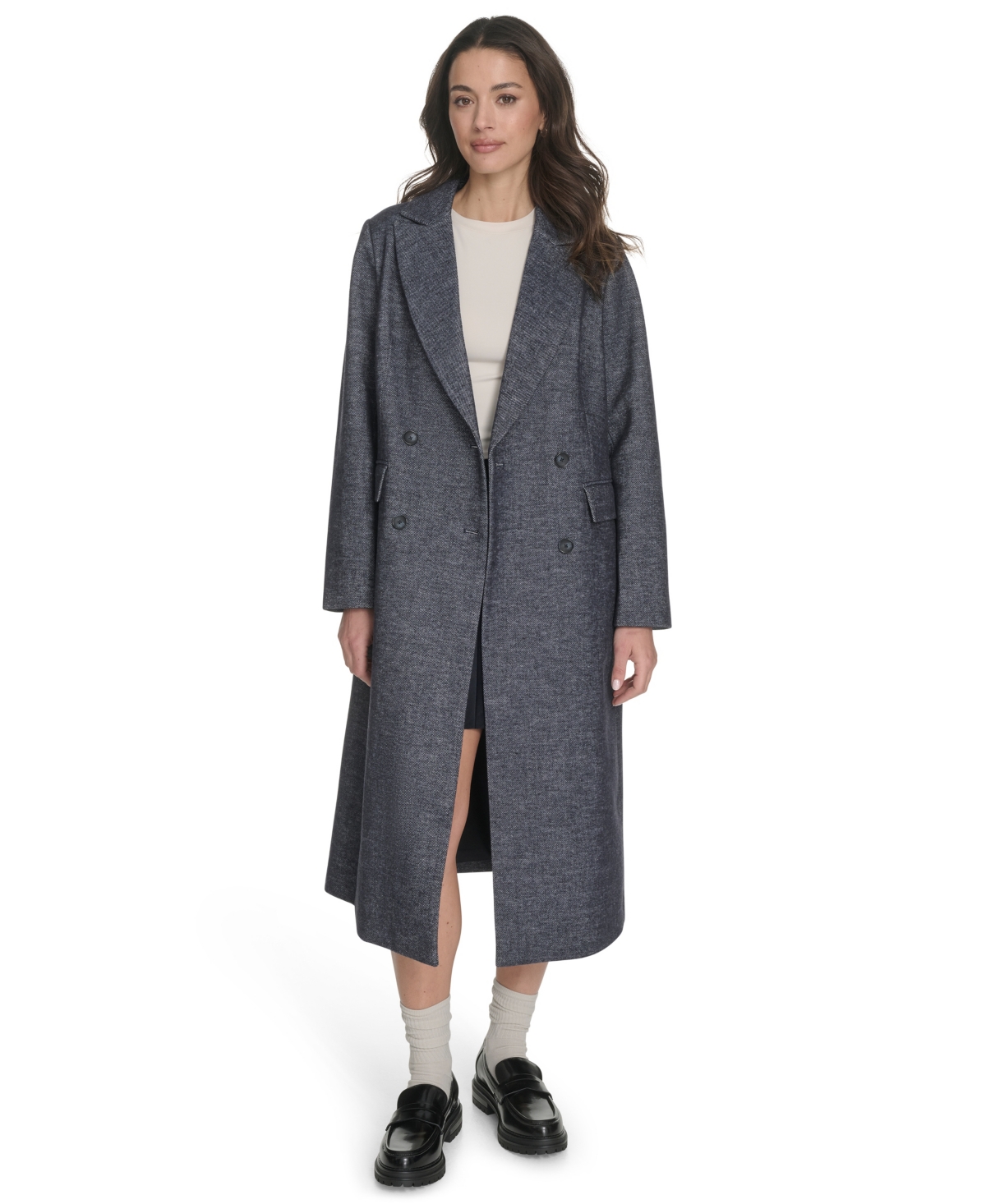 Levi's Women's Regular Double Breasted Blazer Coat In Gray