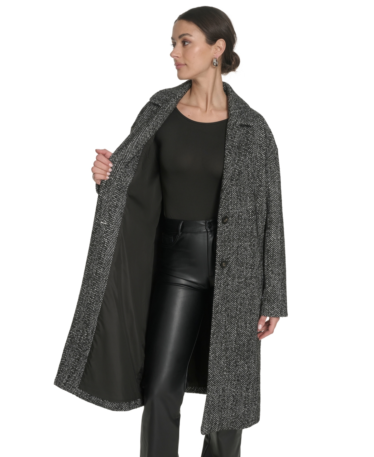 Levi's Longline Coat In Gray