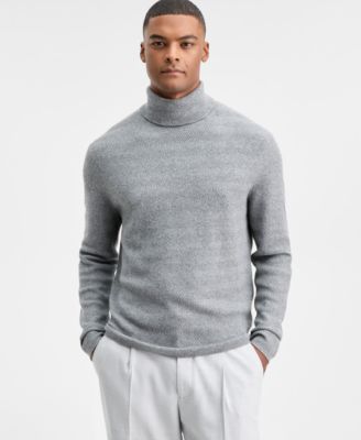 Alfani - Men's Textured Zig Zag Turtleneck Sweater