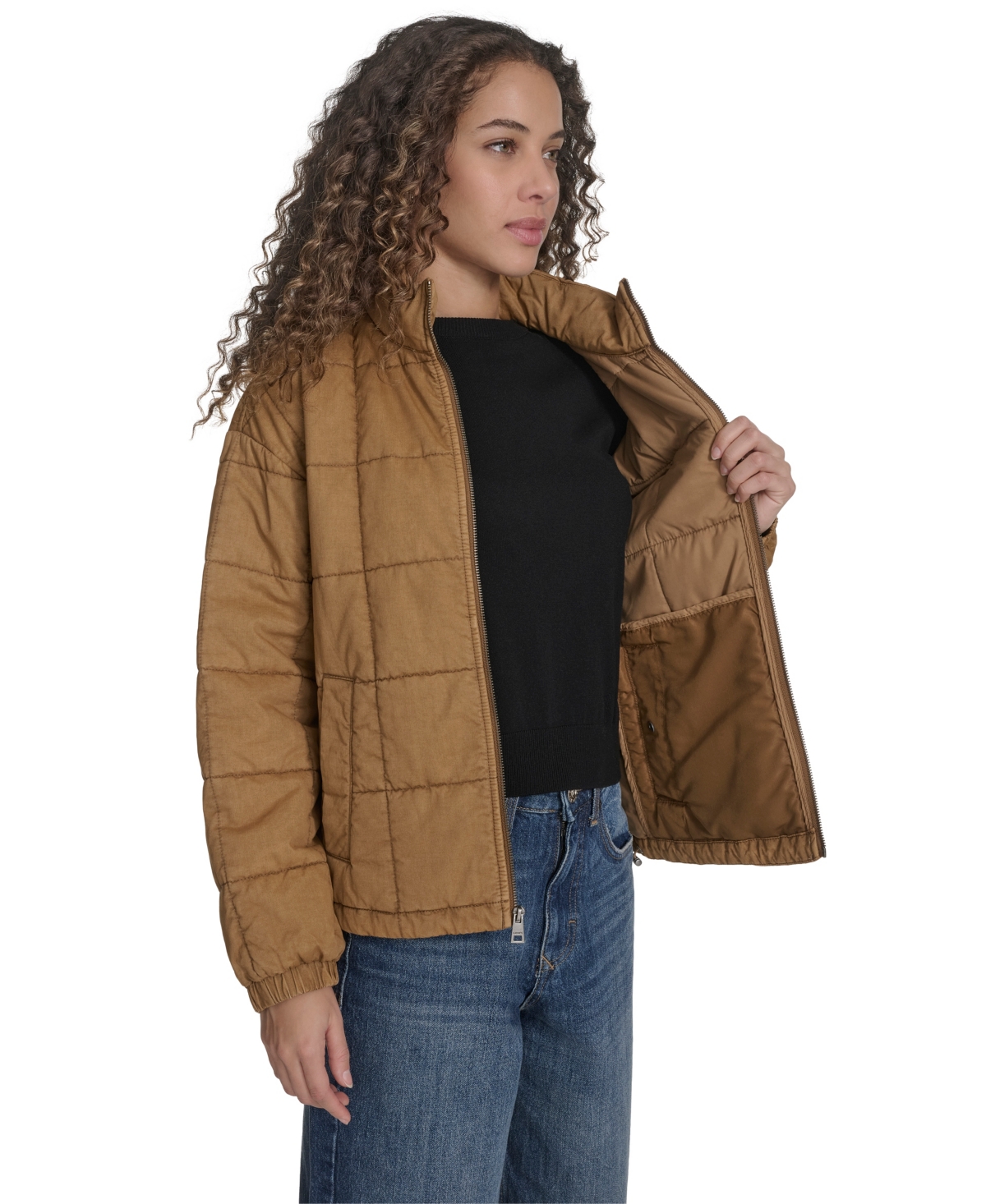 Levi's Women's Box Quilted Cotton Jacket In Brown