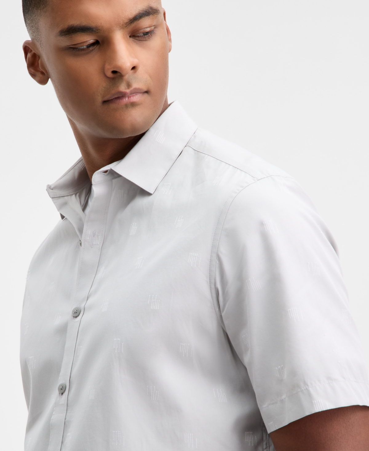 Alfani Men's Short-Sleeve Dobby Shirt, Macy's Exclusive