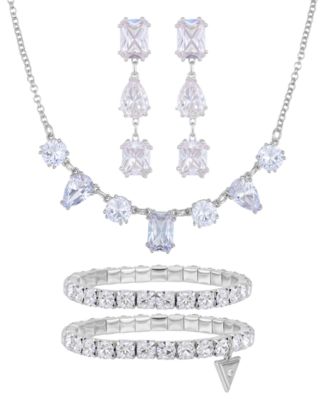 3-Pc. Cubic Zirconia Gold-Tone Necklace, Earrings, and Bracelet Gift Set