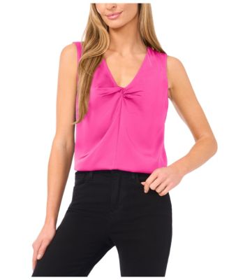 Women's Twist V-Neck Sleeveless Top