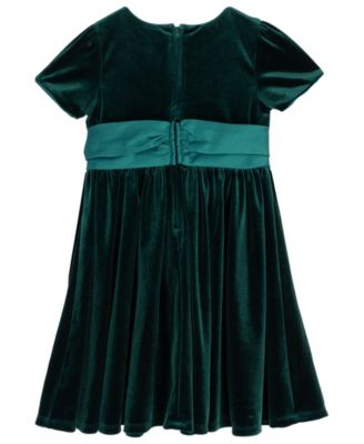 Girls' 2T-6X Taffeta Bow Detail Dress