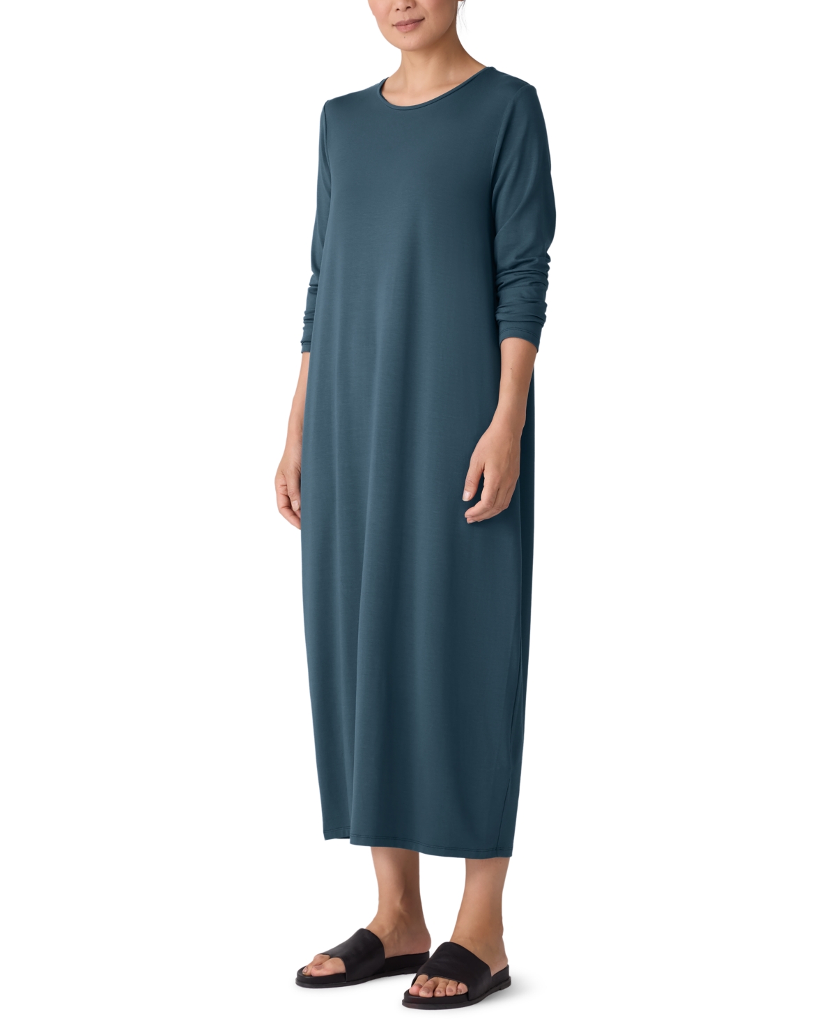 Eileen Fisher Women's Round Neck Oval Dress