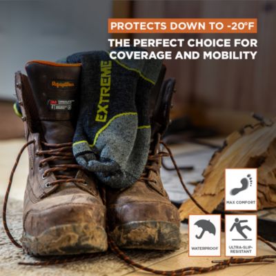 Men's Ice Viking Waterproof Insulated Work Boots Composite Toe, Anti-Slip, Cold Weather Safety Footwear