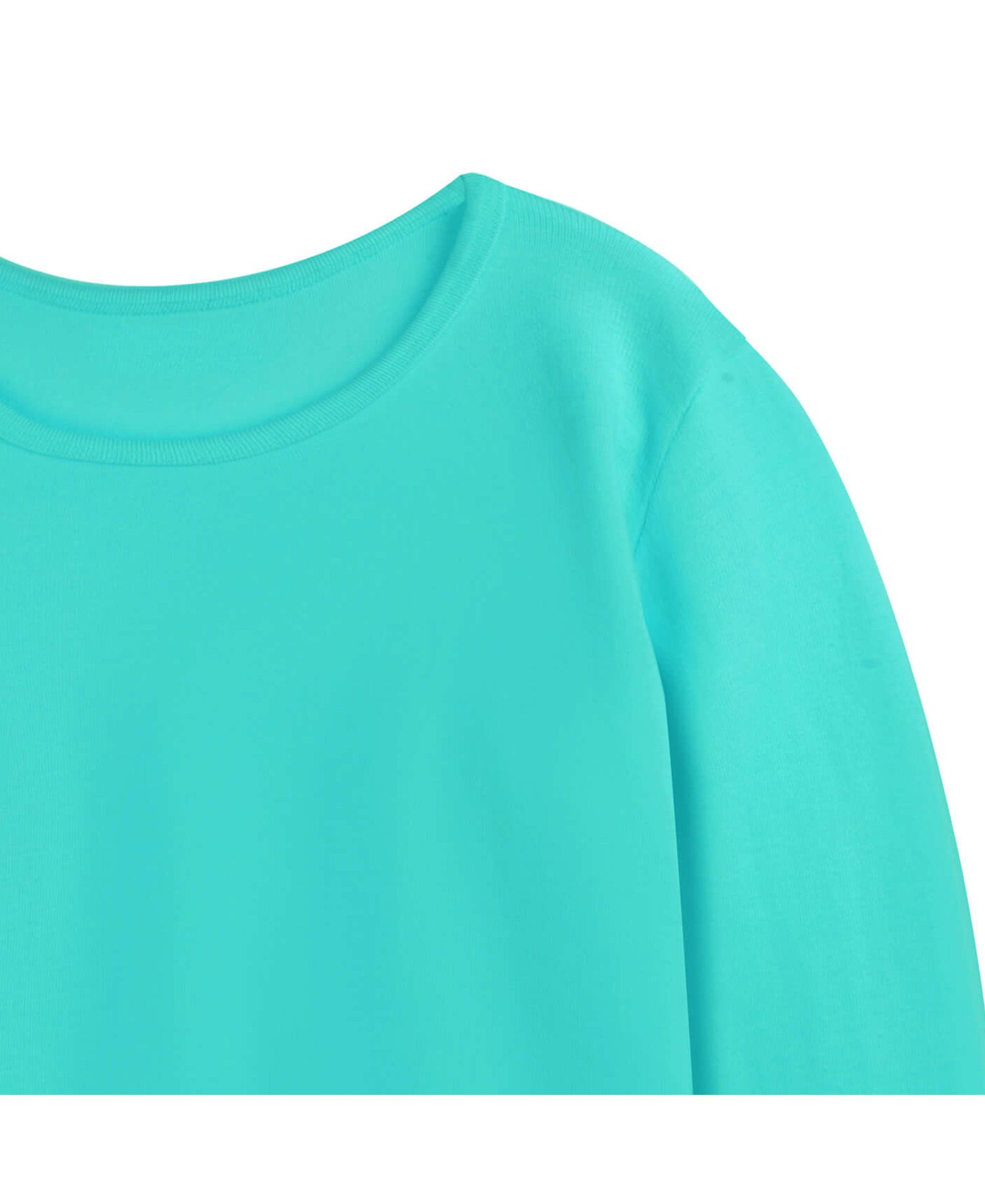 Kids Fair Trade Organic Cotton Long Sleeve Ribbed Scoop Neck Tee