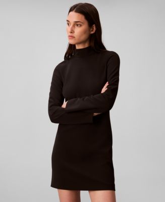 blue dress for baby girl Carmen Mock Neck Ruched Bodycon Mini Dress • Shop American Threads Women's Trendy Online Boutique Black / L main image 0