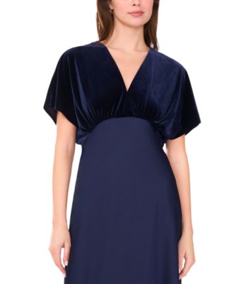 Women's V-Neck Dolman Sleeve Ball Gown