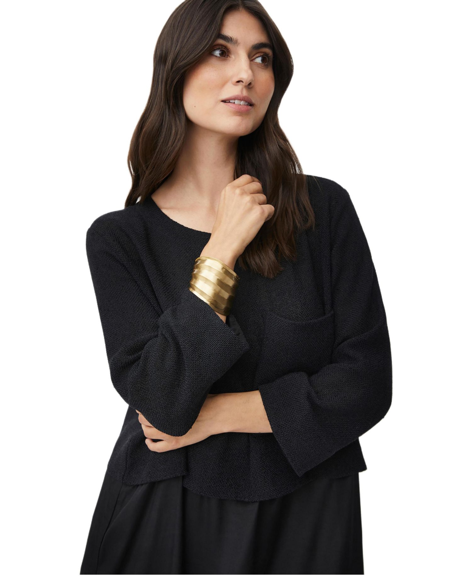 Women's MaNonah 3/4 Sleeve Layered Dress