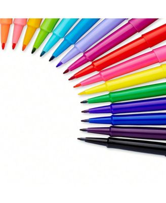 10 Pcs Felt Tip Pens, Assorted Colors, For Journaling, Writing, Note Taking, Planner Coloring, Great For Art Office And School Supplies