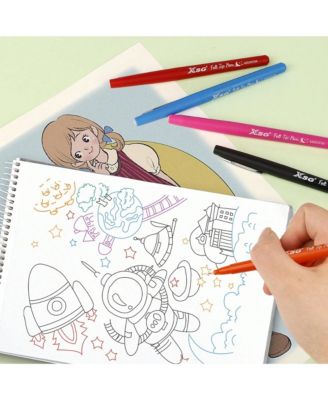 10 Pcs Felt Tip Pens, Assorted Colors, For Journaling, Writing, Note Taking, Planner Coloring, Great For Art Office And School Supplies