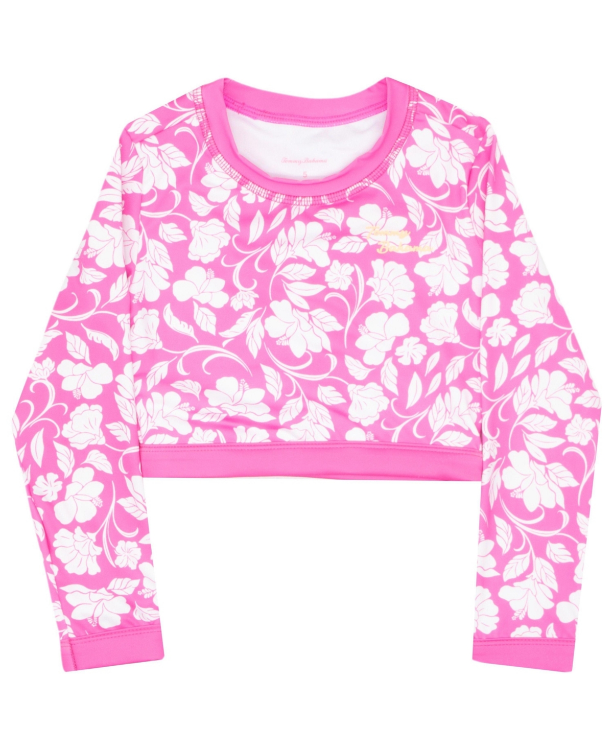 Tommy Bahama Big Girls Quick-Drying Long Sleeve Rash Guard and Bikini Bottom Swimsuit Outfit Set