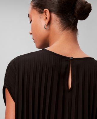 Women's Pleated Short Sleeve Top