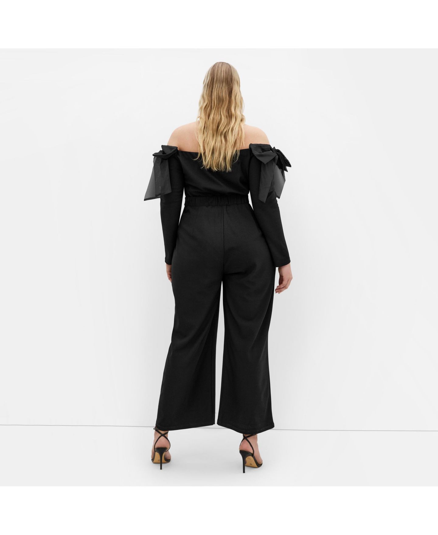 Женский комбинезон CITY CHIC Plus Size Stacie Off Shoulder Jumpsuit, цвет: Чёрный — фото 4