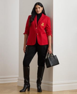 Plus Size Bullion Jacquard Blazer