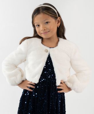 Rare Editions - Girls 2T-6X Embellished Long-Sleeve Jacket