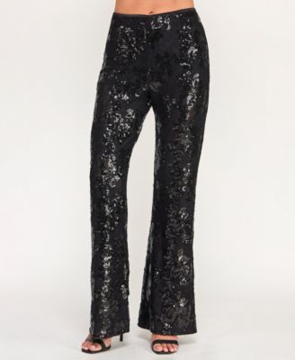 SENI & CADE - Junior's Sequin Flare Pull-On Pants