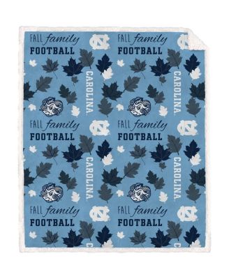 North Carolina Tar Heels 60" x 70" Fall, Family Football Flannel Fleece Sherpa Blanket