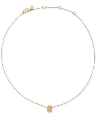 Cubic Zirconia Happy Fry-Day Pendant Necklace