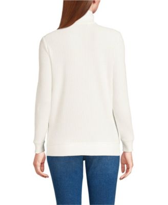 Women's Long Sleeve Waffle Quarter Zip Pullover