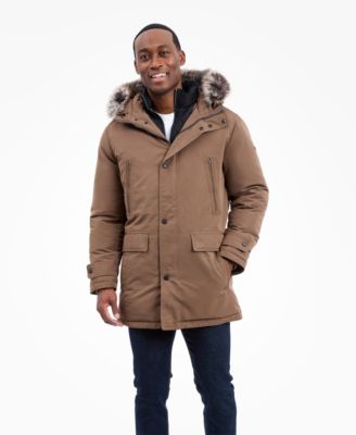 Men's Hooded Bib Snorkel Parka Coat