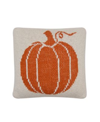 Pumpkin Halloween Small Petite Accent Pillow 10" x 10"